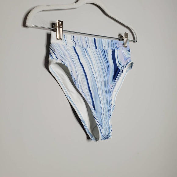 L*SPACE • Marble Blue White Frenchi Bitsy Bikini Bottom NEW Sz M - Picture 4 of 9